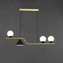 GobekUsa Minimalist Gold Metal Dining Pendant Lamp - Cone and Ball Hanging Island Light for Dining Room