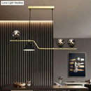 GobekUsa Minimalist Gold Metal Dining Pendant Lamp - Cone and Ball Hanging Island Light for Dining Room