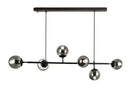 GobekUsa Brass Chandelier with Black Art Glass Ball - Minimalist Living Room Dining Decor