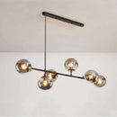 GobekUsa Brass Chandelier with Black Art Glass Ball - Minimalist Living Room Dining Decor