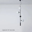 GobekUsa Brass Chandelier with Black Art Glass Ball - Minimalist Living Room Dining Decor