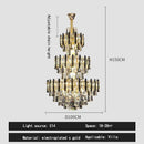 GobekUsa Crystal Hollow Villa Chandelier: Modern Luxury Pendant Light for Living Room and Hotel Lobby