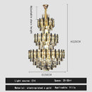 GobekUsa Crystal Hollow Villa Chandelier: Modern Luxury Pendant Light for Living Room and Hotel Lobby