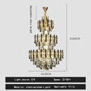 GobekUsa Crystal Hollow Villa Chandelier: Modern Luxury Pendant Light for Living Room and Hotel Lobby