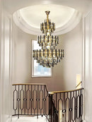 GobekUsa Crystal Hollow Villa Chandelier: Modern Luxury Pendant Light for Living Room and Hotel Lobby