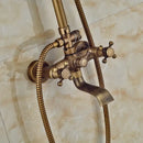 GobekUsa Dual Handle Shower Faucet Set with 8" Rain Shower Head