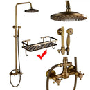 GobekUsa Dual Handle Shower Faucet Set with 8" Rain Shower Head