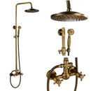 GobekUsa Dual Handle Shower Faucet Set with 8" Rain Shower Head