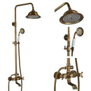GobekUsa Dual Handle Shower Faucet Set with 8" Rain Shower Head