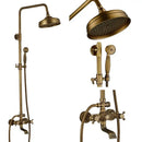 GobekUsa Dual Handle Shower Faucet Set with 8" Rain Shower Head