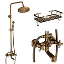GobekUsa Dual Handle Shower Faucet Set with 8" Rain Shower Head