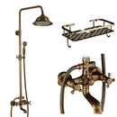 GobekUsa Dual Handle Shower Faucet Set with 8" Rain Shower Head