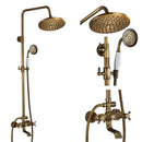 GobekUsa Dual Handle Shower Faucet Set with 8" Rain Shower Head
