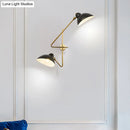 GobekUsa Modern Metal Duckbill Wall Sconce Lamp – 2-Light Black Fixture for Living Room