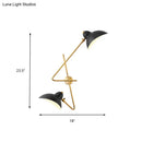GobekUsa Modern Metal Duckbill Wall Sconce Lamp – 2-Light Black Fixture for Living Room