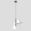 GobekUsa Glass Ball LED Pendant Light Brass Black Modern Decor Fixture