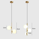GobekUsa Glass Ball LED Pendant Light Brass Black Modern Decor Fixture