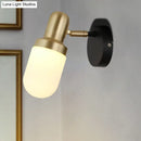GobekUsa Modern Glass Sconce Light - Wall Mount 1/2/3 Lights with Black Arm and Backplate