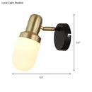 GobekUsa Modern Glass Sconce Light - Wall Mount 1/2/3 Lights with Black Arm and Backplate