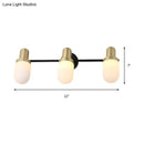 GobekUsa Modern Glass Sconce Light - Wall Mount 1/2/3 Lights with Black Arm and Backplate