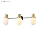 GobekUsa Modern Glass Sconce Light - Wall Mount 1/2/3 Lights with Black Arm and Backplate