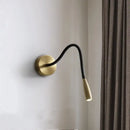 GobekUsa Adjustable Arm Copper Wall Lamp LED Bedside Reading Light
