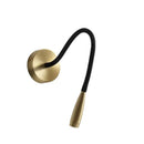 GobekUsa Adjustable Arm Copper Wall Lamp LED Bedside Reading Light
