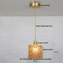 GobekUsa Glass Crystal LED Pendant Light - Adjustable Luxury Fixture for Kitchen, Foyer, Bathroom