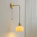 GobekUsa Ceramic Copper LED Wall Lamp with Pull Chain Switch for Modern Style Interiors