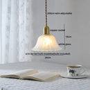 GobekUsa Clear Glass LED Copper Chandelier Pendant Light for Modern Home Decor.