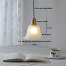 GobekUsa Clear Glass LED Copper Chandelier Pendant Light for Modern Home Decor.