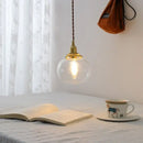 GobekUsa Clear Glass LED Copper Chandelier Pendant Light for Modern Home Decor.