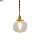 GobekUsa Clear Glass LED Copper Chandelier Pendant Light for Modern Home Decor.
