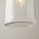 Modern brass and clear glass led pendant lamp for dining room by Decorbites