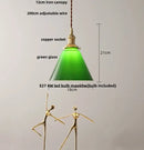 Modern brass and clear glass led pendant lamp for dining room by Decorbites