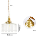 GobekUsa Clear Glass LED Pendant Light: Modern Copper Hanging Lamp for Home Indoor Decor