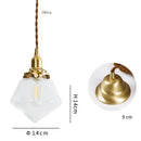 GobekUsa Clear Glass LED Pendant Light: Modern Copper Hanging Lamp for Home Indoor Decor