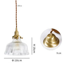 GobekUsa Clear Glass LED Pendant Light: Modern Copper Hanging Lamp for Home Indoor Decor