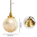 GobekUsa Clear Glass LED Pendant Light: Modern Copper Hanging Lamp for Home Indoor Decor