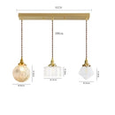 GobekUsa Clear Glass LED Pendant Light: Modern Copper Hanging Lamp for Home Indoor Decor