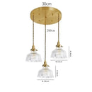 GobekUsa Clear Glass LED Pendant Light: Modern Copper Hanging Lamp for Home Indoor Decor