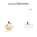 GobekUsa Clear Glass LED Pendant Light: Modern Copper Hanging Lamp for Home Indoor Decor