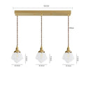 GobekUsa Clear Glass LED Pendant Light: Modern Copper Hanging Lamp for Home Indoor Decor