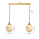 GobekUsa Clear Glass LED Pendant Light: Modern Copper Hanging Lamp for Home Indoor Decor