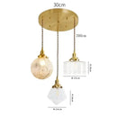GobekUsa Clear Glass LED Pendant Light: Modern Copper Hanging Lamp for Home Indoor Decor
