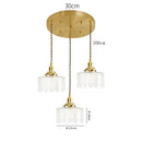 GobekUsa Clear Glass LED Pendant Light: Modern Copper Hanging Lamp for Home Indoor Decor