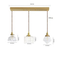 GobekUsa Clear Glass LED Pendant Light: Modern Copper Hanging Lamp for Home Indoor Decor