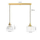 GobekUsa Clear Glass LED Pendant Light: Modern Copper Hanging Lamp for Home Indoor Decor