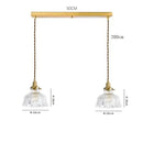 GobekUsa Clear Glass LED Pendant Light: Modern Copper Hanging Lamp for Home Indoor Decor