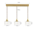 GobekUsa Clear Glass LED Pendant Light: Modern Copper Hanging Lamp for Home Indoor Decor